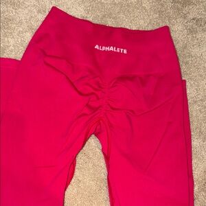 Alphalete Hot Pink Scrunch-Back Leggings